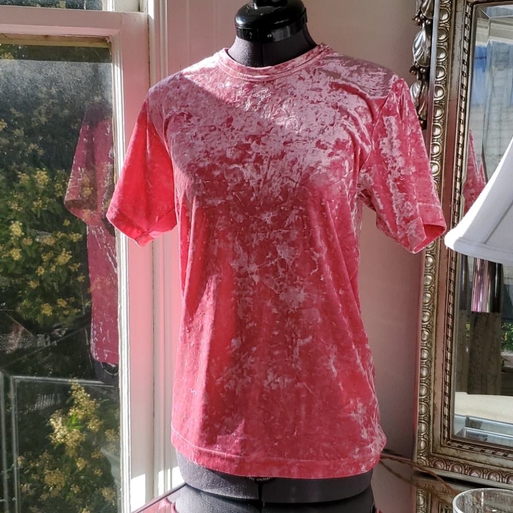 Comme des Garçons 90's? velvet pink t-shirt S